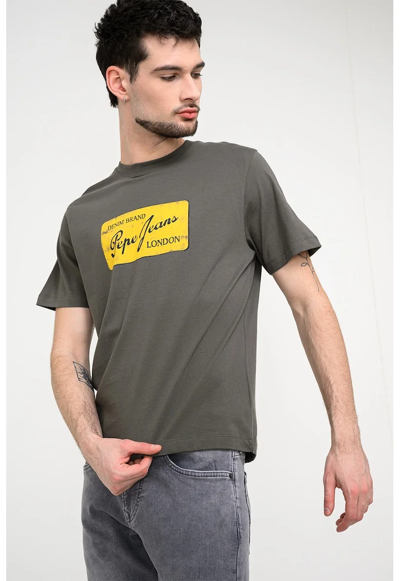 Tricou cu imprimeu logo Suen, Verde sparanghel