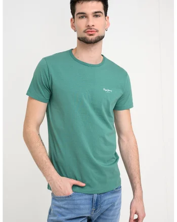 Tricou din amestec de bumbac cu logo, Verde