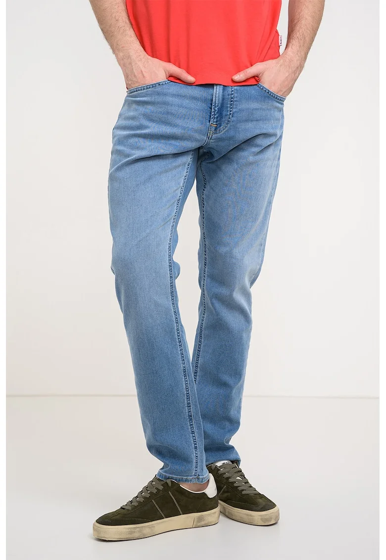 Blugi slim-fit cu talie medie, Bleumarin