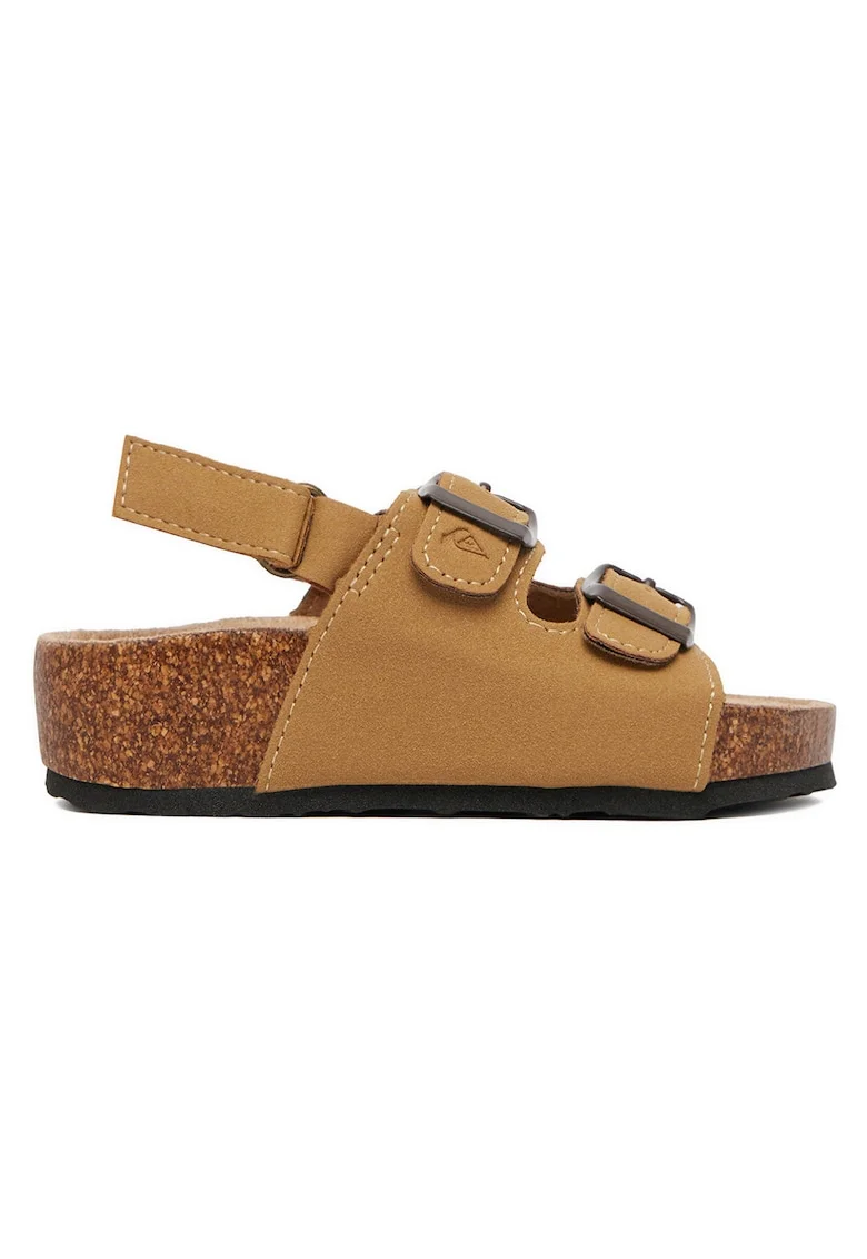 Sandale copii  maro, piele ecologica, sistem inchidere Velcro,