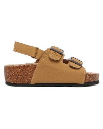 Sandale copii  maro, piele ecologica, sistem inchidere Velcro,