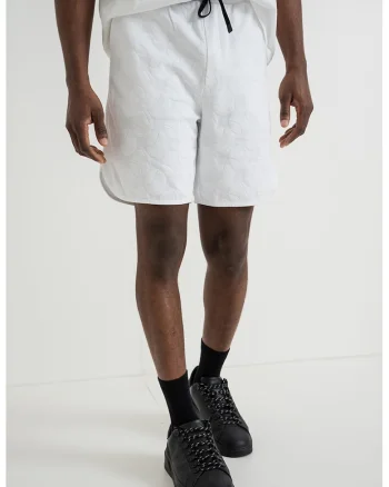 Pantaloni scurti cu logo, Alb optic
