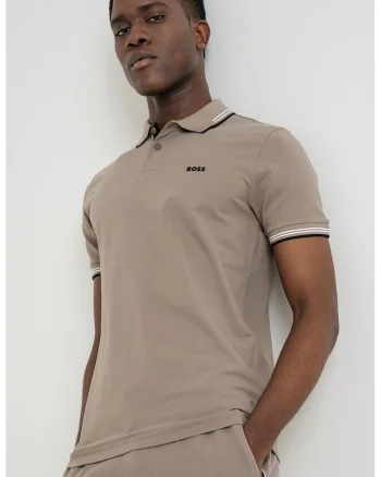 Tricou polo slim fit Paul, Kaki