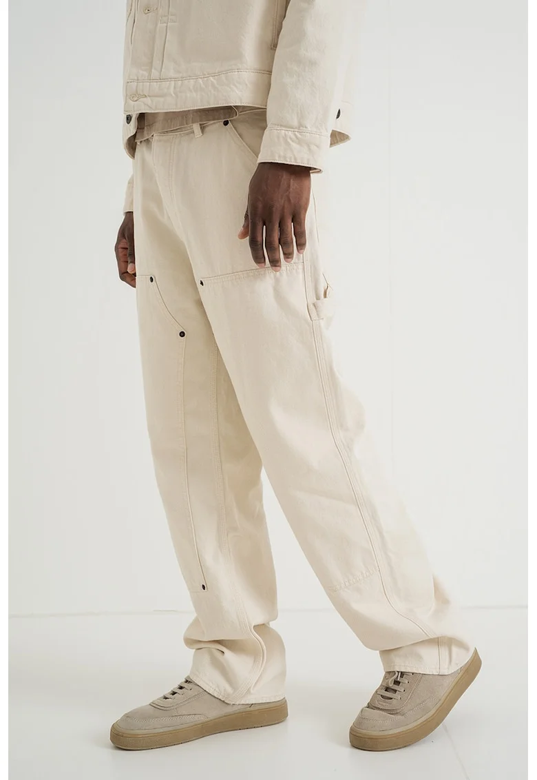 Blugi relaxed fit Carpenter, Crem
