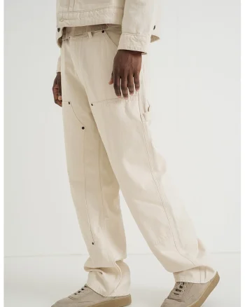 Blugi relaxed fit Carpenter, Crem
