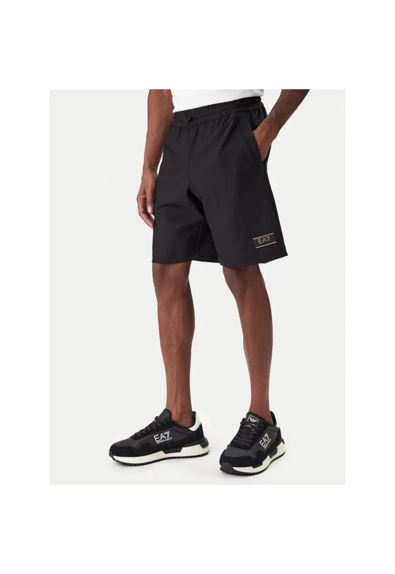 Pantaloni sport barbati,  negru poliester