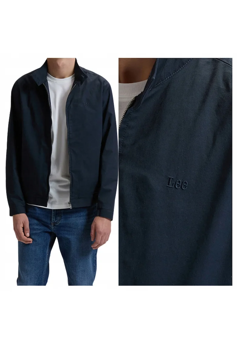 Jacheta Barbati,  Harrington Classic, Marime M, Culoare Albastru, Croi Regular Fit, Inchidere Nasturi, Numar Buzunare 2, Culoare Albastru