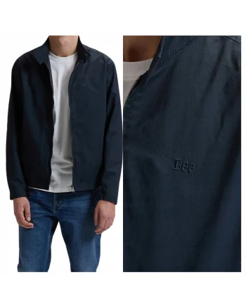 Jacheta Barbati,  Harrington Classic, Marime M, Culoare Albastru, Croi Regular Fit, Inchidere Nasturi, Numar Buzunare 2, Culoare Albastru