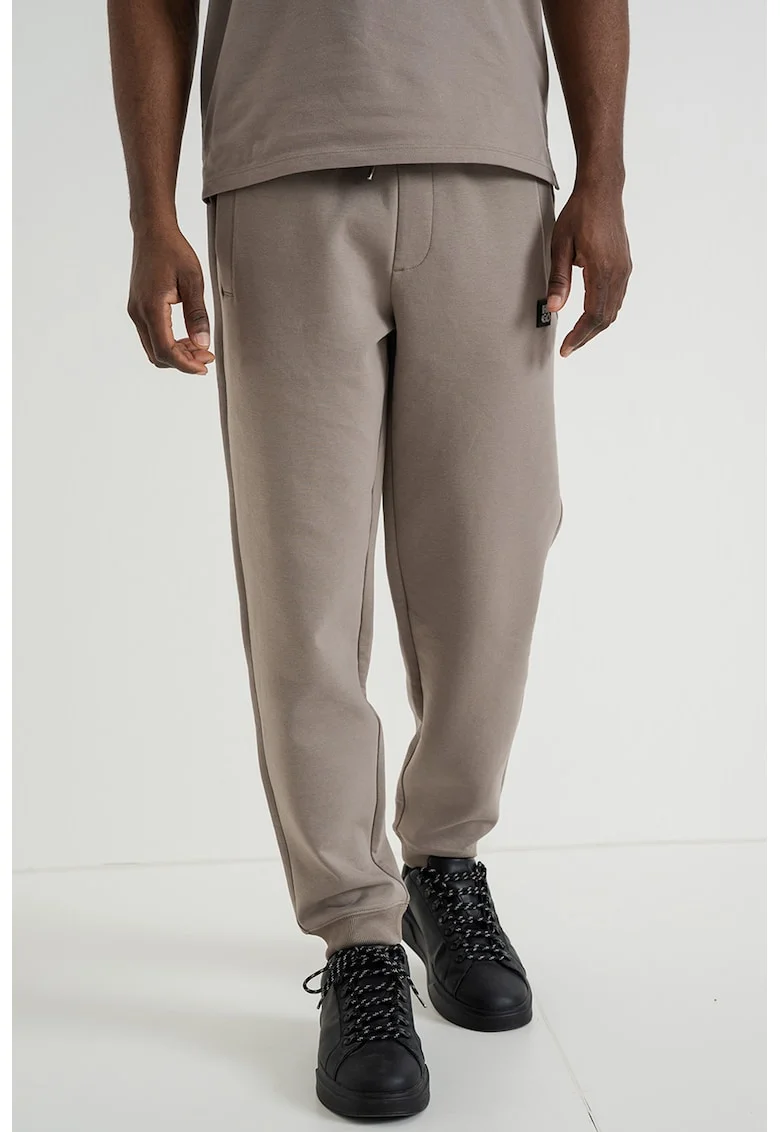 Pantaloni relaxed fit de trening Dimacs, Maro taupe