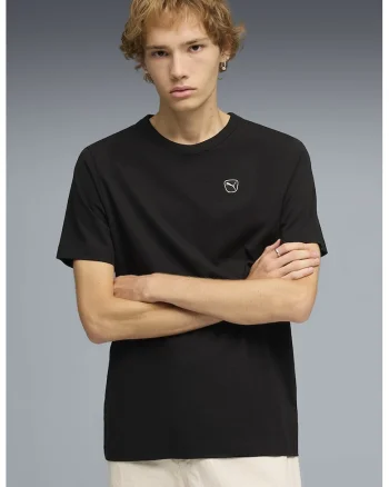 Tricou de bumbac cu logo Elevated, Negru