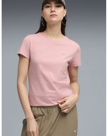 Tricou de bumbac Essentials Elevated, Roz prafuit