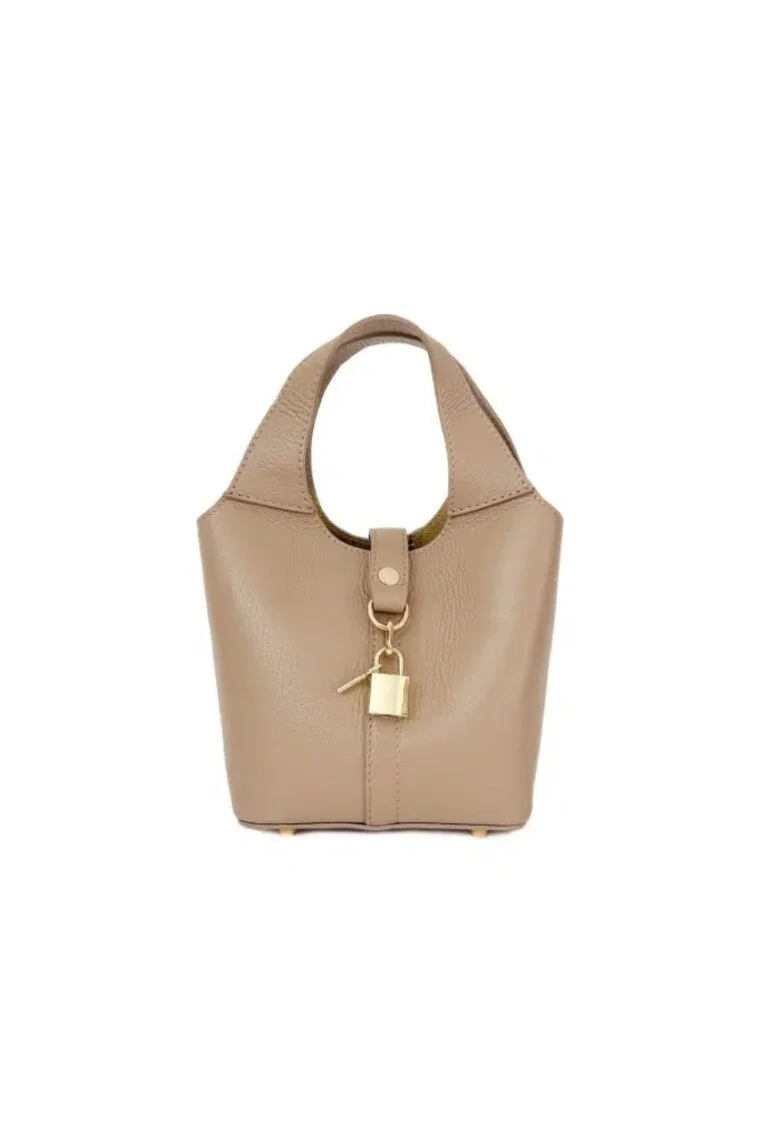 Geanta dama din piele naturala  Greta, Roz, 29 x 18 x 12 cm