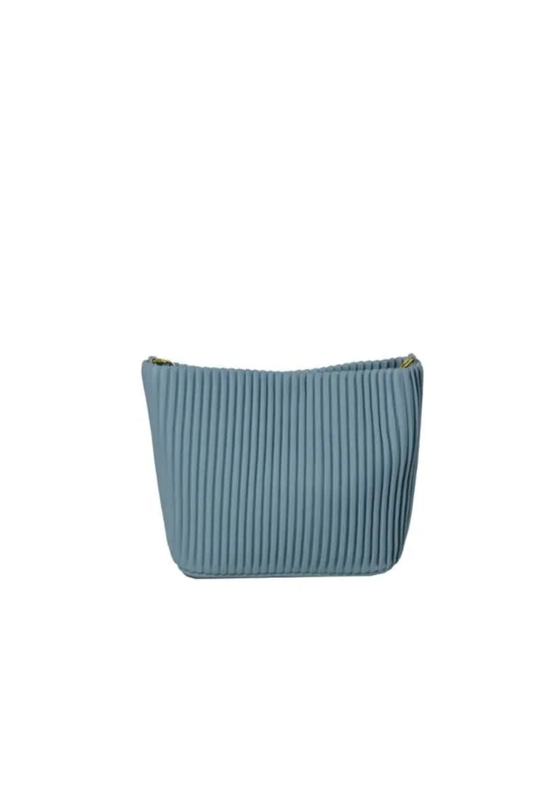 Borseta dama din piele naturala  Pamela, Blue Pale, 25 x 20 x 11 CM