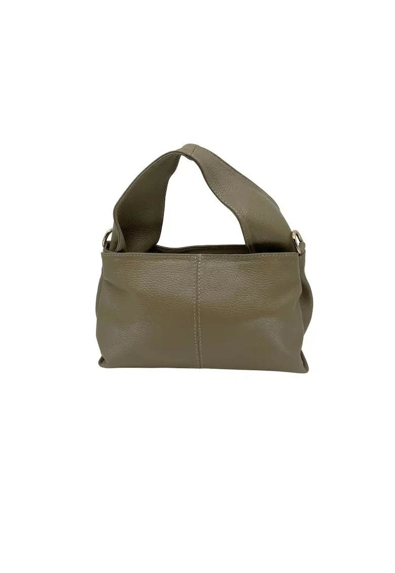 Geanta dama din piele naturala  Fiammadwqf, Maro taupe, 32 x 16x 12 cm