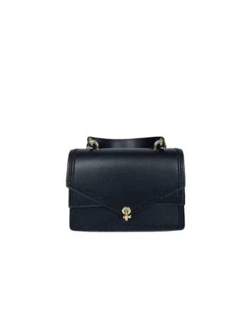 Geanta dama din piele naturala  Andrada, Negru, 22 x 16 x 8 cm