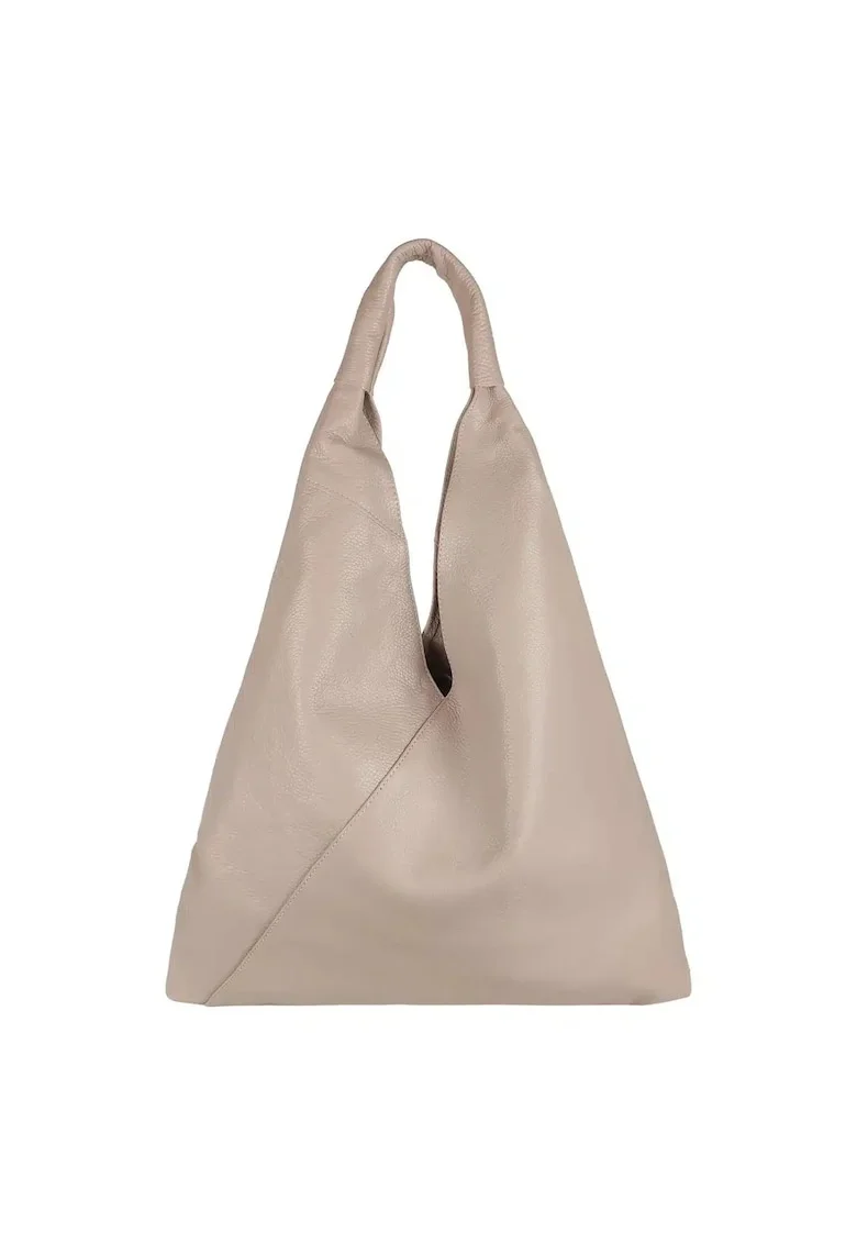 Geanta dama din piele naturala  Gioia, Roz, 58 x 45 x 12 cm