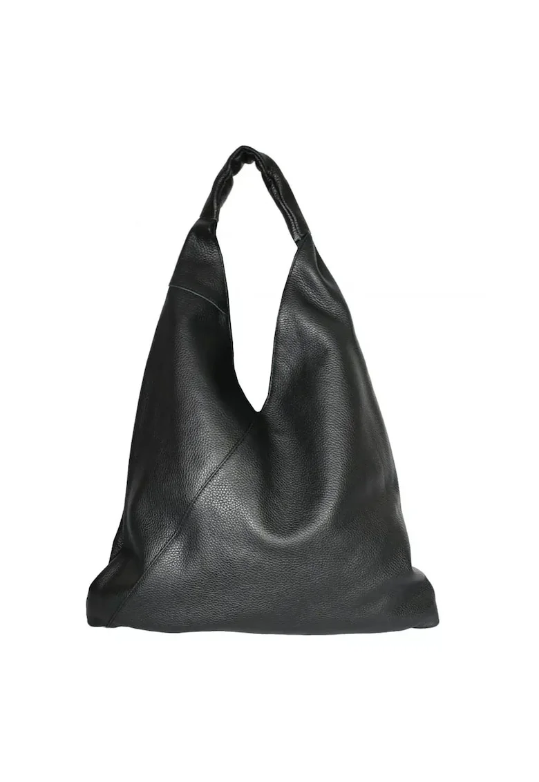 Geanta dama din piele naturala  Gioia, Negru, 58 x 45 x 12 cm