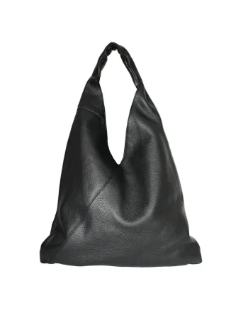 Geanta dama din piele naturala  Gioia, Negru, 58 x 45 x 12 cm