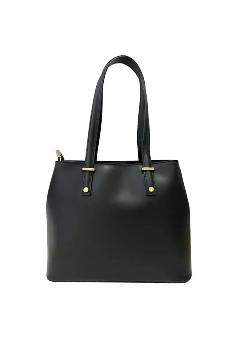 Geanta dama din piele naturala  Rosina, Negru, 33 x 27,5 x 14 cm