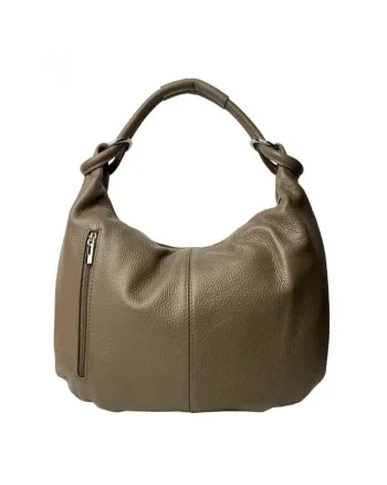 Geanta dama din piele naturala  Gregoriana, Maro taupe, 41 x 32 x 5 cm