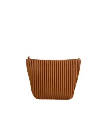Borseta dama din piele naturala  Pamela, Coniac, 25 x 20 x 11 CM