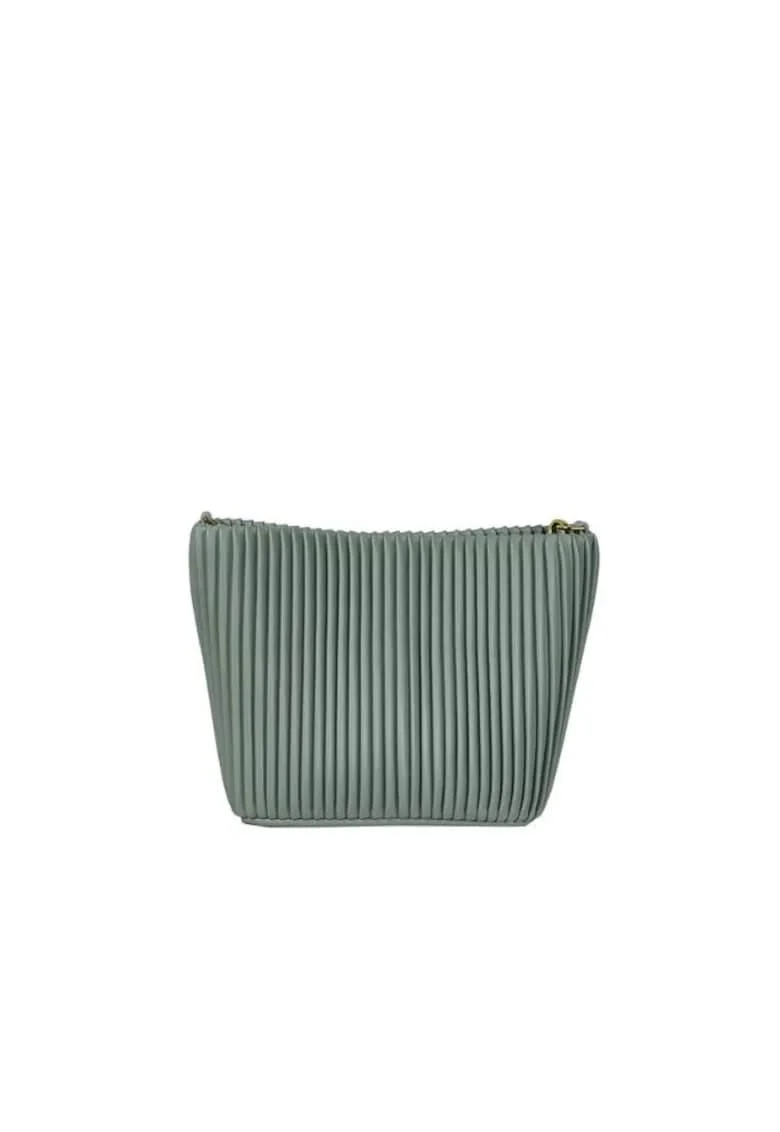 Borseta dama din piele naturala  Pamela, Verde pal, 25 x 20 x 11 CM