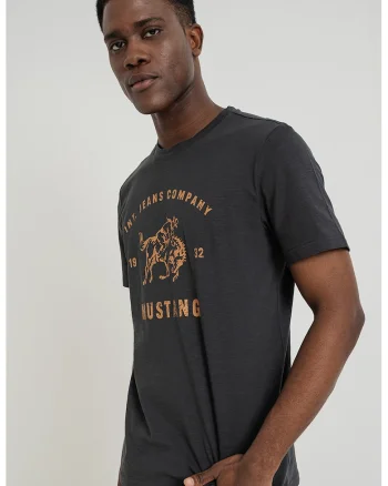 Tricou din bumbac cu imprimeu logo Austin, Gri antracit