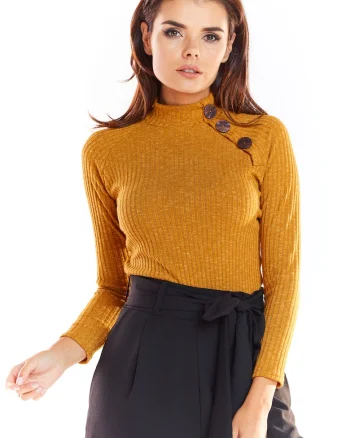 Pulover, Negru - 635488, Caramel