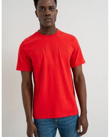 Tricou din bumbac cu imprimeu logo Austin, Rosu