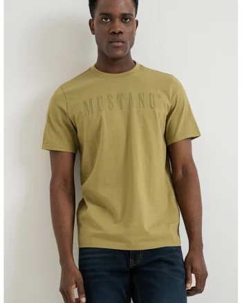 Tricou din bumbac cu imprimeu logo Austin, Verde masliniu