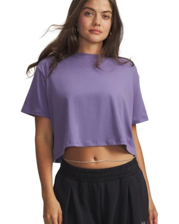 Tricou crop Rival Boxy, Liliac prafuit