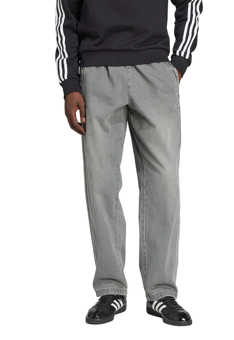 Blugi relaxed fit cu buzunare, Gri deschis