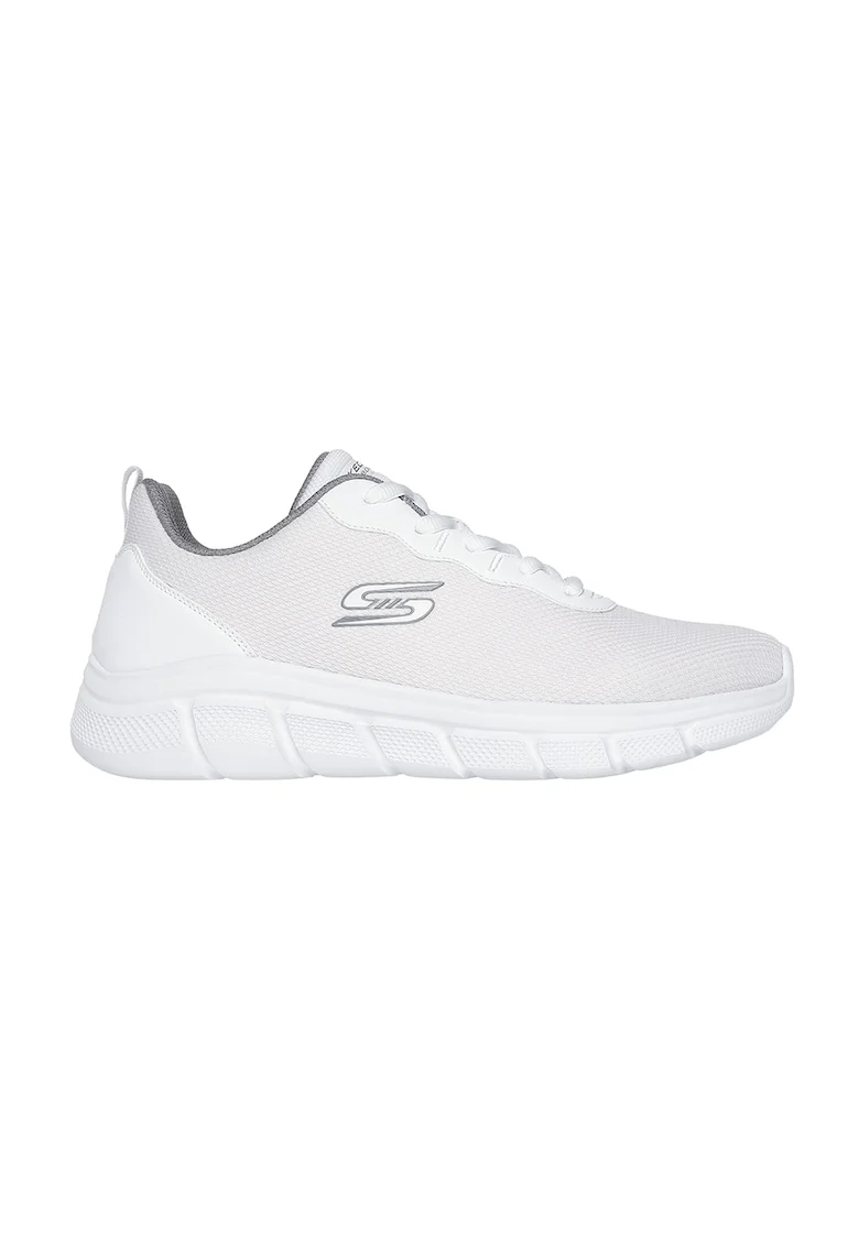 Pantofi sport Bobs Flex cu insertii de plasa, Alb