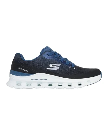 Pantofi sport low-cut Glide-Step Pro Waverra, Negru/Albastru inchis