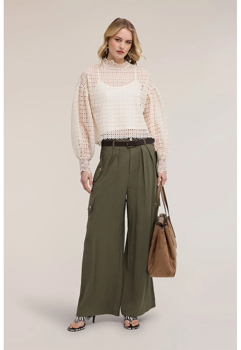 Pantaloni palazzo cargo, Kaki inchis