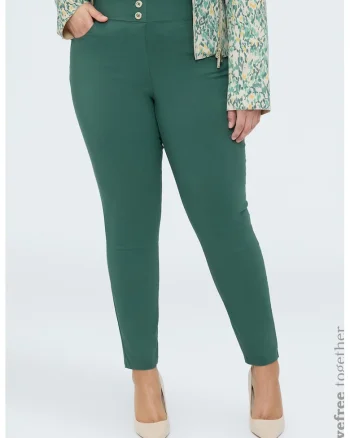 Pantaloni slim fit, Verde aquamarin