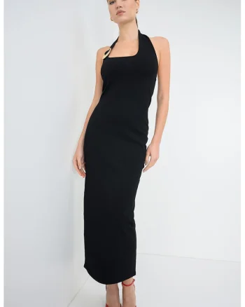 Rochie lunga cambrata, Negru