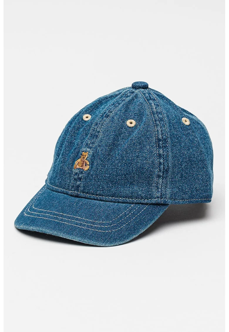 Sapca baseball din denim, Albastru inchis melange