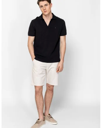 Tricou cu guler polo Drakon, Negru