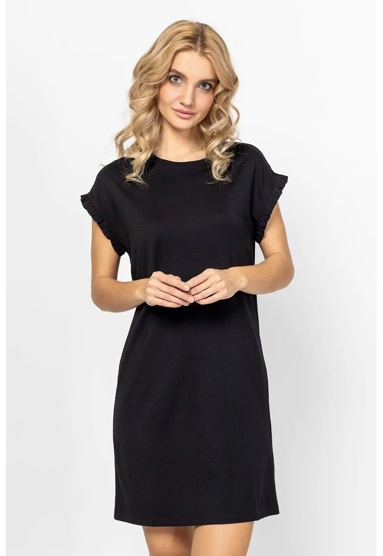 Rochie scurta cu croiala dreapta Vigna, Negru