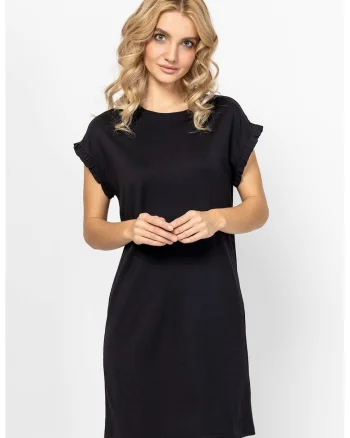 Rochie scurta cu croiala dreapta Vigna, Negru
