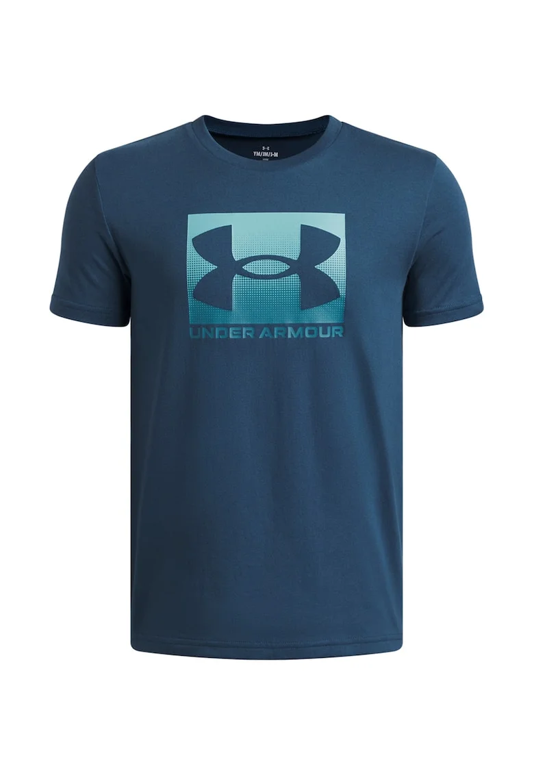 Tricou cu logo din amestec de bumbac Boxed Sports, Albastru inchis/Turcoaz/Albastru azur