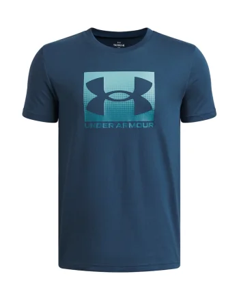 Tricou cu logo din amestec de bumbac Boxed Sports, Albastru inchis/Turcoaz/Albastru azur