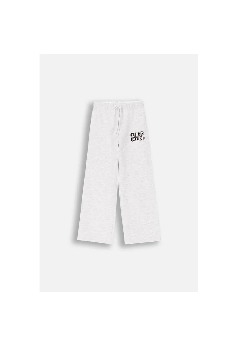 Pantaloni evazati de trening cu talie elastica