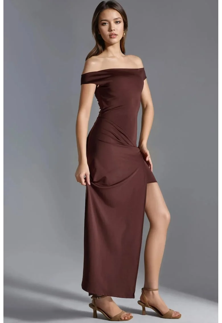 Rochie Maxi,  cu umerii goi, Maro, Jerseu