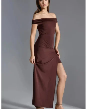 Rochie Maxi,  cu umerii goi, Maro, Jerseu