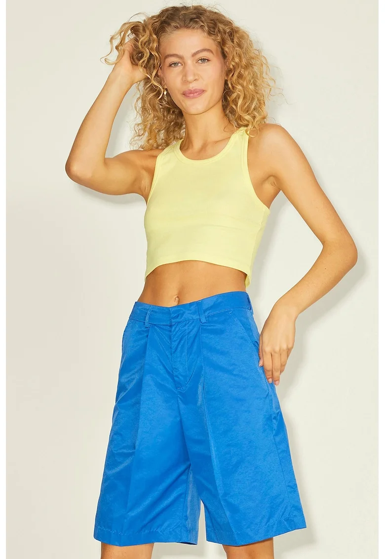 Top crop slim fit, Galben
