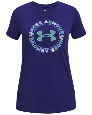 Tricou cu imprimeu logo pentru fitness, Bleumarin