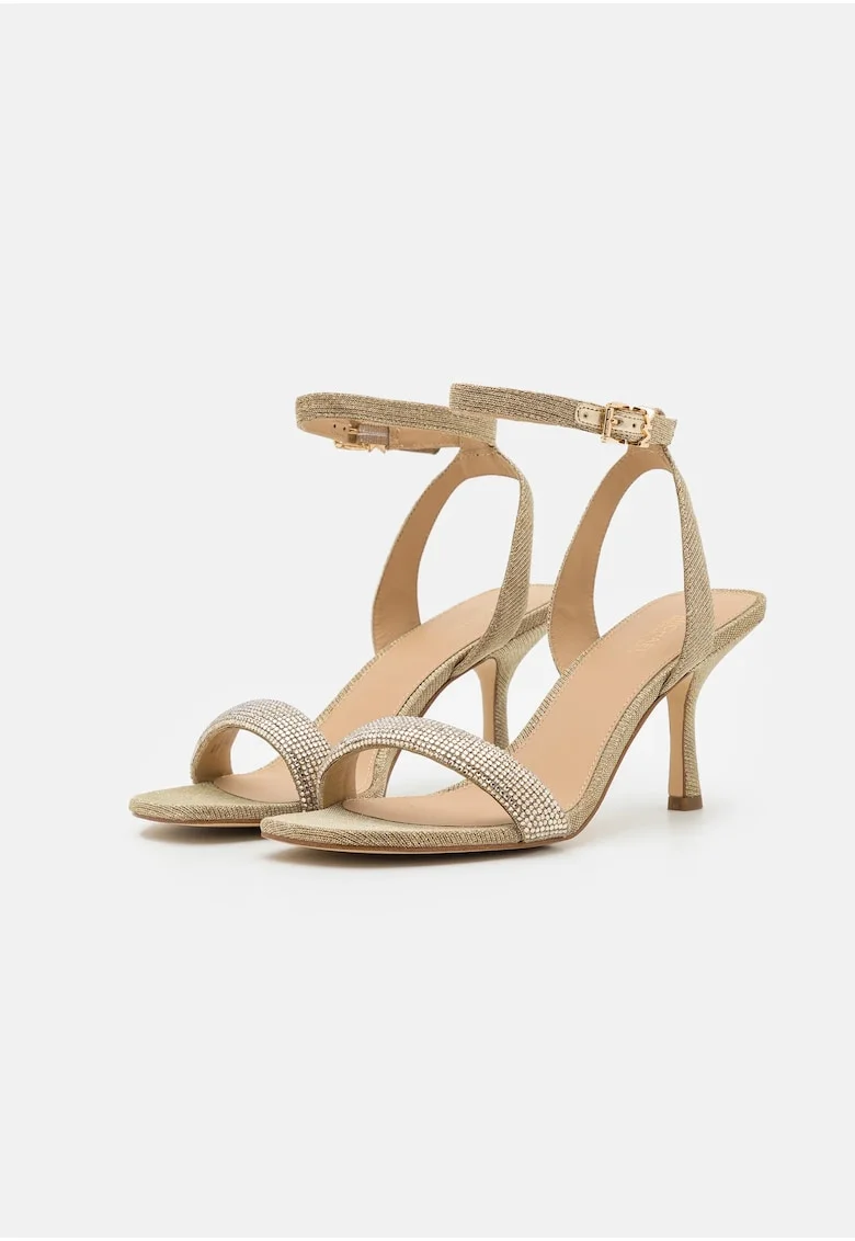Sandale cu strasuri Zeffira Chic, Auriu