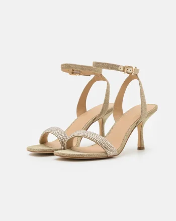 Sandale cu strasuri Zeffira Chic, Auriu